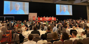 Cook tackles training issues in his COVID-19 video state Labor conference speech