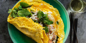 Serve this spanner crab omelette as a shared starter or a meal for one.