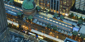 From above:The Queen Victoria Building. 