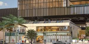 An artist’s impression of the ‘Luxe Box’,part of a promised high-end retail precinct at Queen’s Wharf Brisbane.
