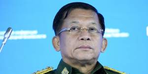 Junta chief Senior General Min Aung Hlaing.