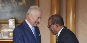 King Charles receives Mohamed Nasheed,secretary-general of the Climate Vulnerable Forum at Buckingham Palace on Wednesday.