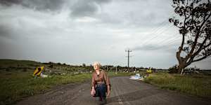 Mitchell shire councillor Claudia James at the end of Camerons Lane,in Beveridge.