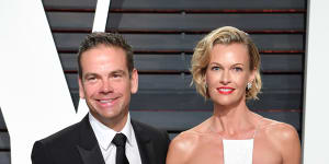 Lachlan and Sarah Murdoch have slipped back into Australia.