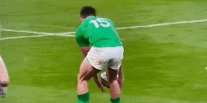 England fullback Freddie Seward was red carded for this collision.