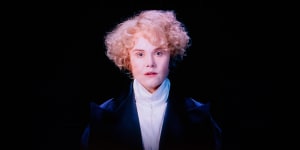 Eryn Jean Norvill plays 26 characters - some live,some pre-recorded - in The Picture of Dorian Gray.