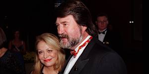 “We shall not see his like again”:Actor Jackie Weaver and broadcaster Derryn Hinch.