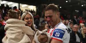 The Dragons extended de Belin’s contract to support his family with the caveat it would be torn up if he was found guilty.
