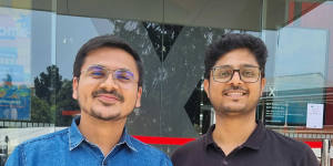 Ashish Srivastava (right) and his friend Prashant Baviskar both struggled to find rental properties ahead of starting university.