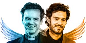 The “hot priest” from the TV show Fleabag,played by Andrew Scott,and the “hot rabbi” from Nobody Wants This,played by Adam Brody. 