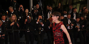 Kristen Stewart sticks to her boots in Cannes.