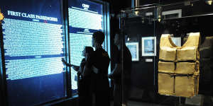Visitors at the Titanic Museum in the US state of Tennessee in 2012.