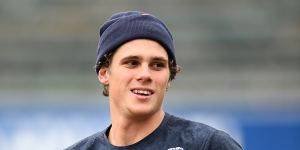 Injured Carlton forward Charlie Curnow.