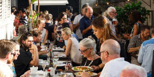 The atrium dining room at Queen Chow,Enmore.