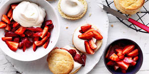 Simply stunning:Strawberry and cream shortcakes.