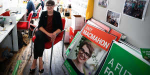 Amy MacMahon during the 2017 state election campaign.