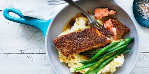Put traditional pastrami spices to work on a midweek fresh salmon fillet.