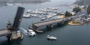 The Spit Bridge is is raised six times on weekdays for an average of one to five boats per opening.