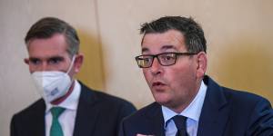 NSW Premier Dominic Perrottet flew to Melbourne last year to announce a health policy with Victorian Premier Daniel Andrews.