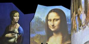 Leonardo da Vinci:500 Years of Genius includes projections that bring his work within reach.