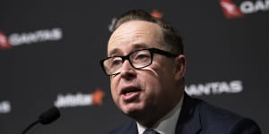 “There is still a mismatch between supply and demand for international flying”:Outgoing Qantas chief executive Alan Joyce.