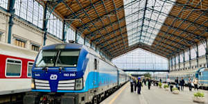 A PKP Intercity train at the station.