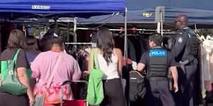 Stallholders at Her Wardrobe Market at Mount Gravatt were moved on by police on Sunday,April 12. 