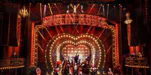 The sumptuous Moulin Rouge! The Musical set. 