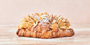 The almond croissant at Rollers Bakehouse