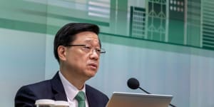 John Lee,Hong Kong’s chief executive,