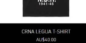 A Ustasha T-shirt for sale on an Australian website. 