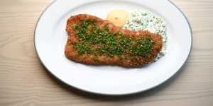The crowd-pleasing veal schnitzel is a masterclass in crumbing and frying.