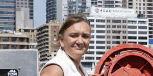 Alycia Bangma,production manager at Sydney Festival,on the Carpentaria lightship,the venue for Il Tabarro.