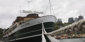 The South Steyne,which is one of Australia's most prized vessels. The vessel is still struggling to find a permanent home almost six years after it was forced to leave Darling Harbour. The South Steyne has been tied up at Berrys Bay and costs the owner $200,000 in maintenance every year. 06 January,2022. Photo:Brook Mitchell