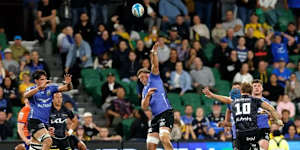 Ruben Love (10) had a chance to kick the Hurricanes to a golden-point win but hit the post.