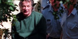 Serial killer Ivan Milat after appearing at the George Savvas inquest on April 16,1998.