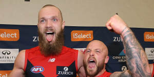 Max Gawn and Nathan Jones,two who did the hard yards with the Demons.
