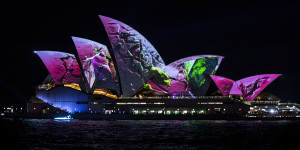 Sydney lights up for Vivid but big crowds deter some visitors