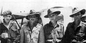 The four survivors from Japanese POW camp in Borneo:Nelson Short (left),Bill Sticpewich,Keith Botterill and Bill Moxham just before they were evacuated from Ranua.