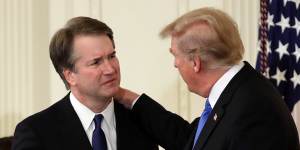 President Donald Trump with Brett Kavanaugh,one of his two Supreme Court nominees.