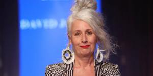 Unmissable opportunity ... Sarah Jane Adams,62,made her catwalk debut for David Jones this month.