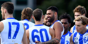 Tarryn Thomas played all four quarters in his VFL return.