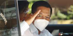 Myanmar military Commander-in-Chief Senior General Min Aung Hlaing after voting in November’s election.