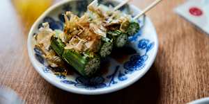 Okra yakitori. 