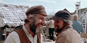 Director Norman Jewison,right,and Israeli actor Topol,who played protagonist Tevye.