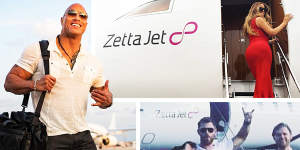 Zetta Jet composite - Dwayne “The Rock” Johnson,Mariah Carey,Chris Hemsworth.