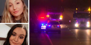 Evie Butterworth,Abbey Sheriff,Kwinana Freeway,Perth,fatal crash police. Picture:9News Perth
