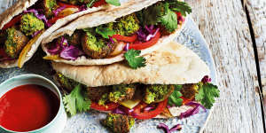 Sabrina Ghayour's ultimate falafels are packed with herbs and bolstered with extra ﬂavour.