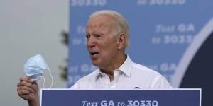 Joe Biden on the hustings in Georgia. 
