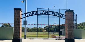 The new Chris Lane Field in Strathmore Heights.